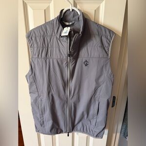Johnnie-O Men’s Grey Vest Medium NWT Lincoln country Club